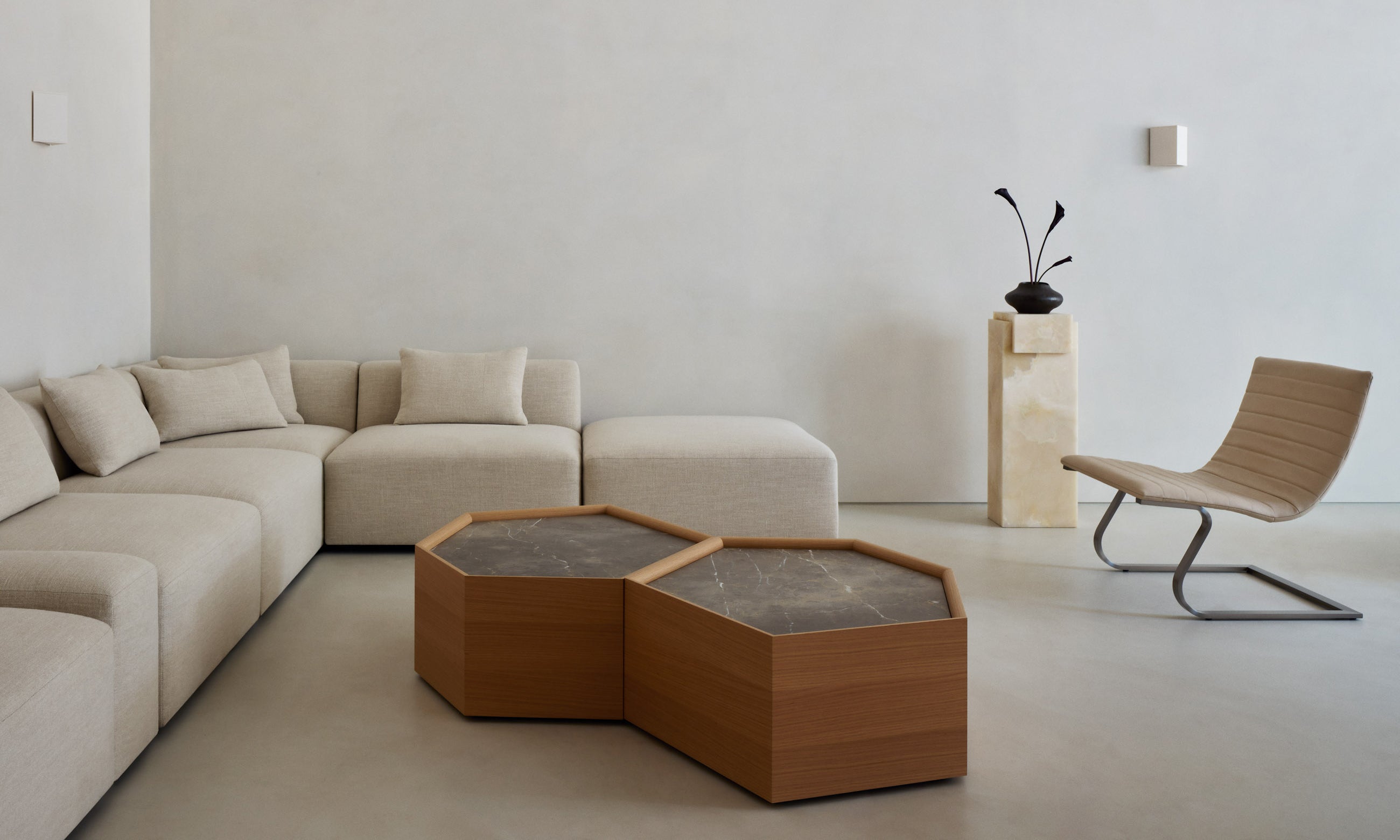 The Breuer Modular Sectional - Performance Velvet Taupe – Maiden Home