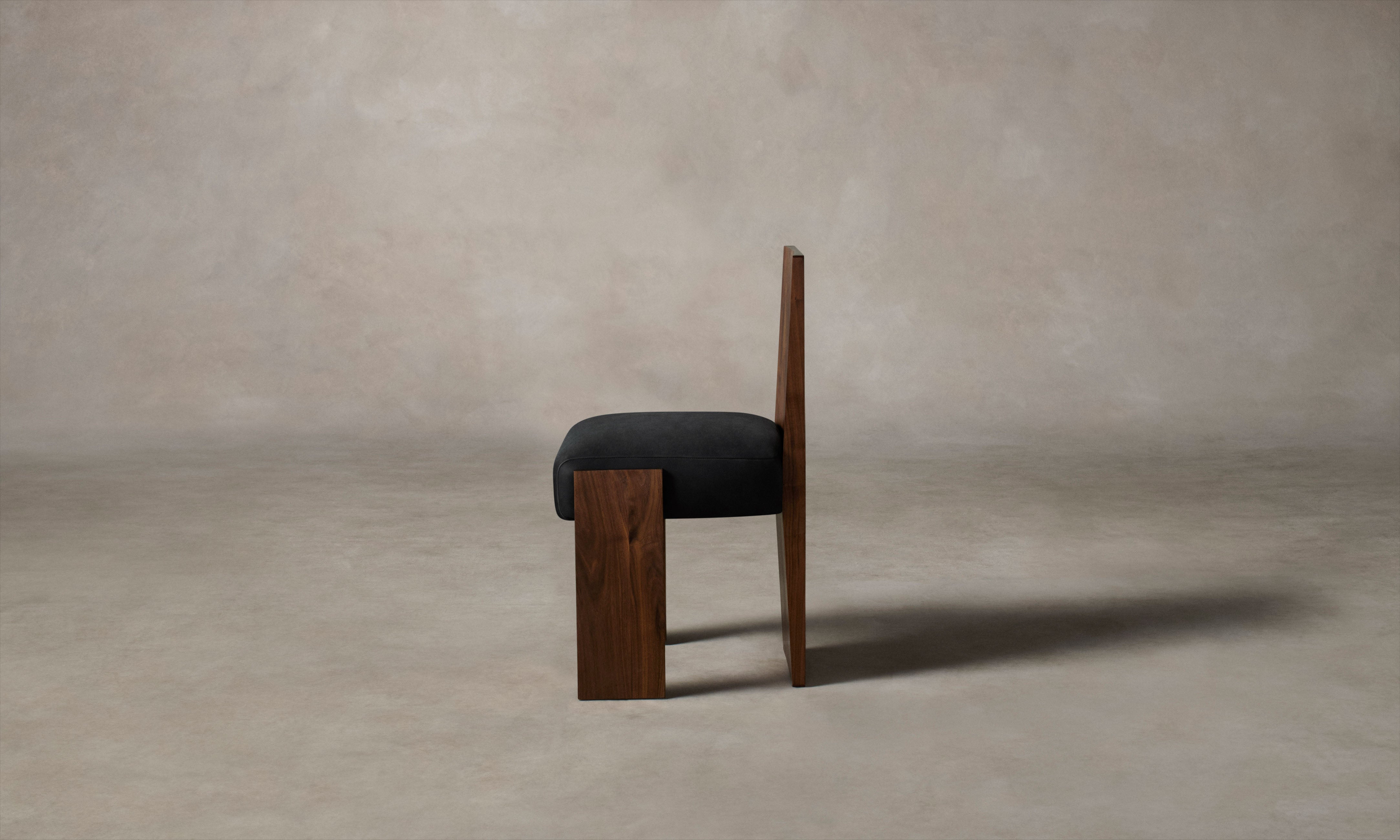 The Garrett Dining Chair - Pebbled Leather Ink – Maiden Home
