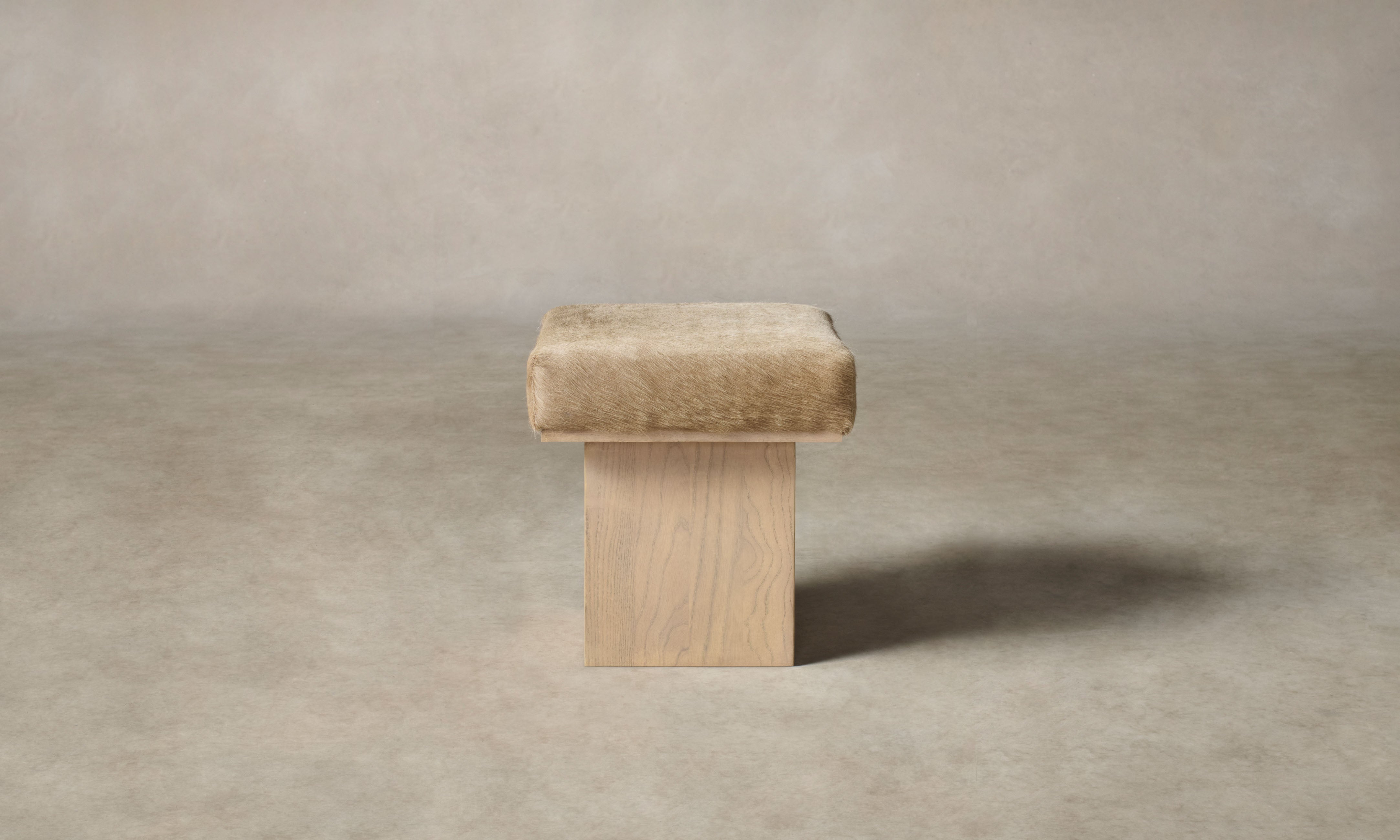 The Mulberry Ottoman - Mohair Mink – Maiden Home