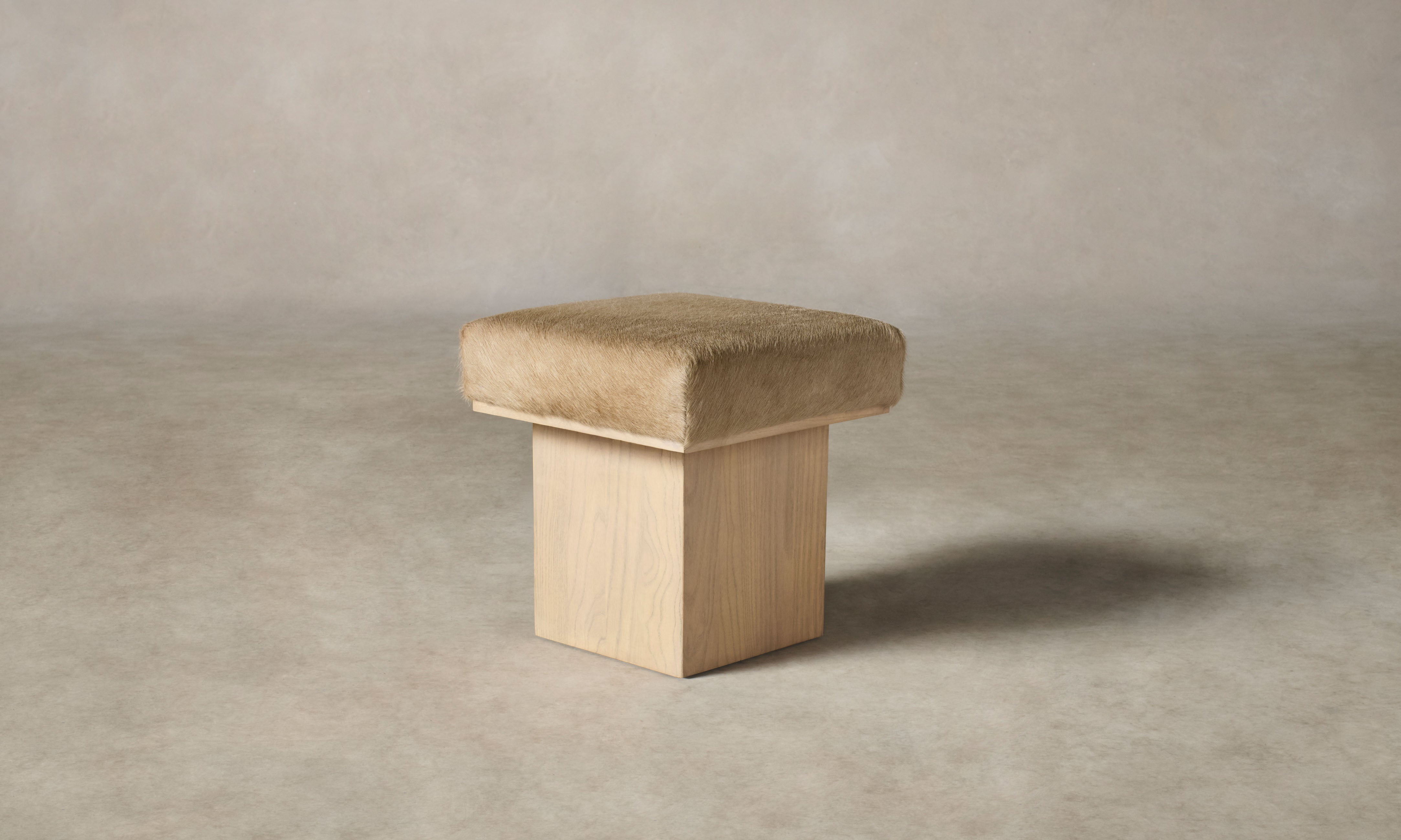 The Mulberry Ottoman - Mohair Mink – Maiden Home