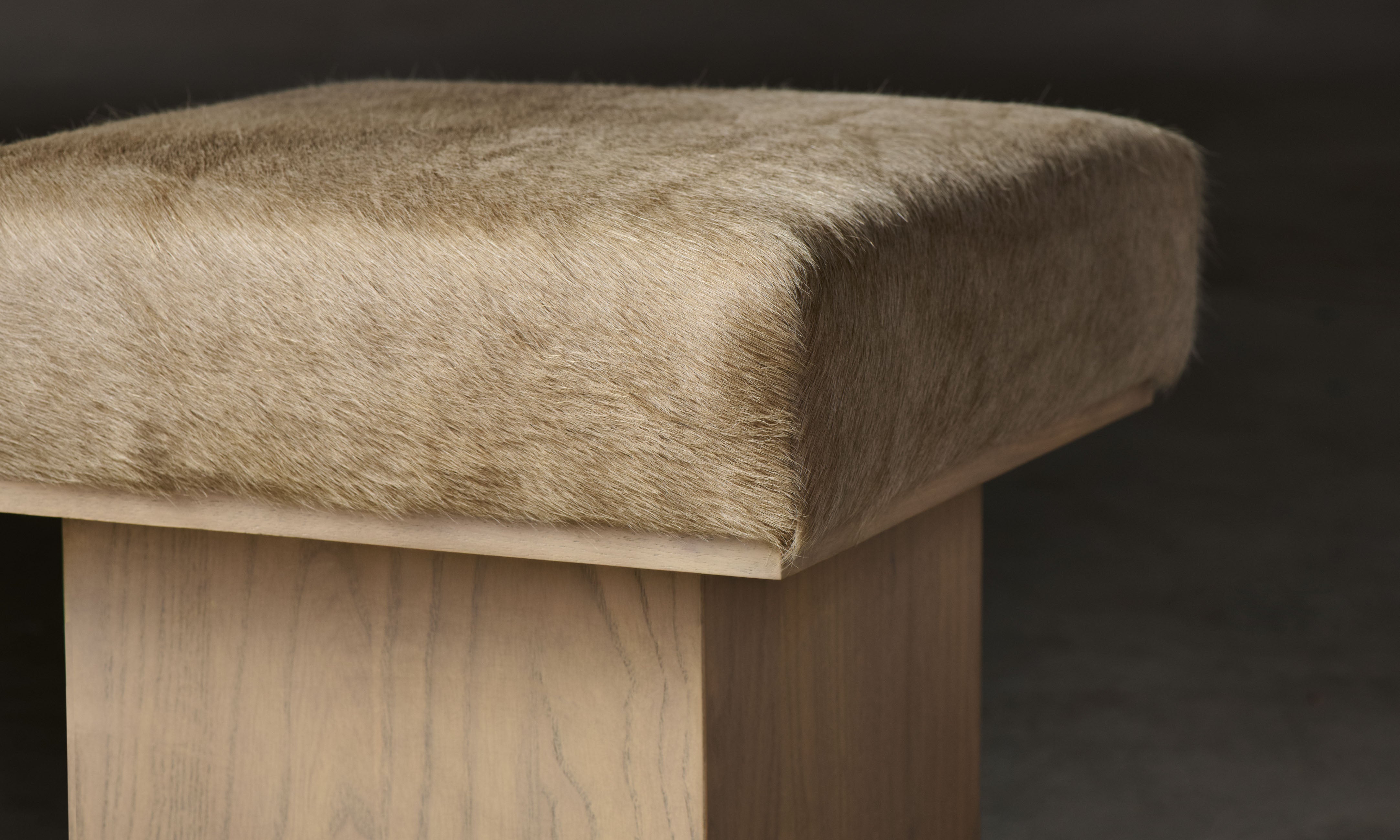 The Mulberry Ottoman - Mohair Mink – Maiden Home