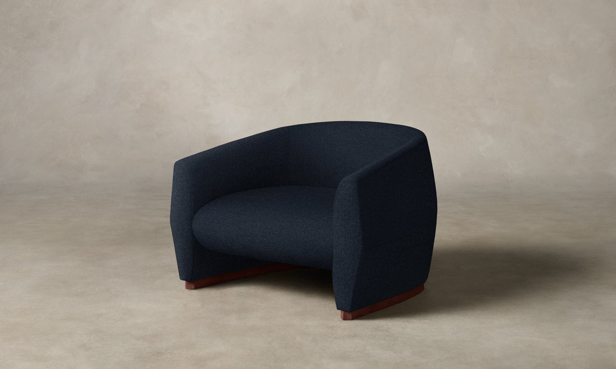 The Alpe Chair - Italian Brushed Wool Harbor