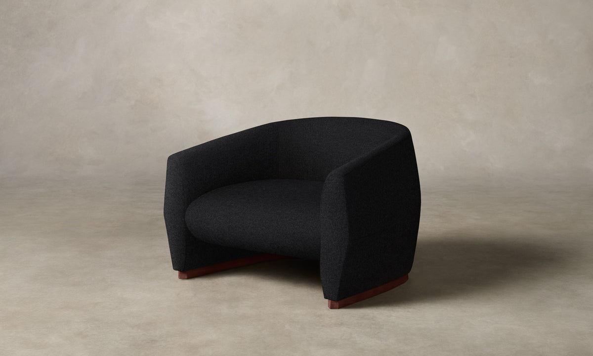 The Alpe Chair - Italian Brushed Wool Pepper