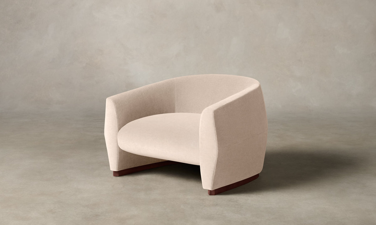 The Alpe Chair - Marled Alpaca Velvet Rosette