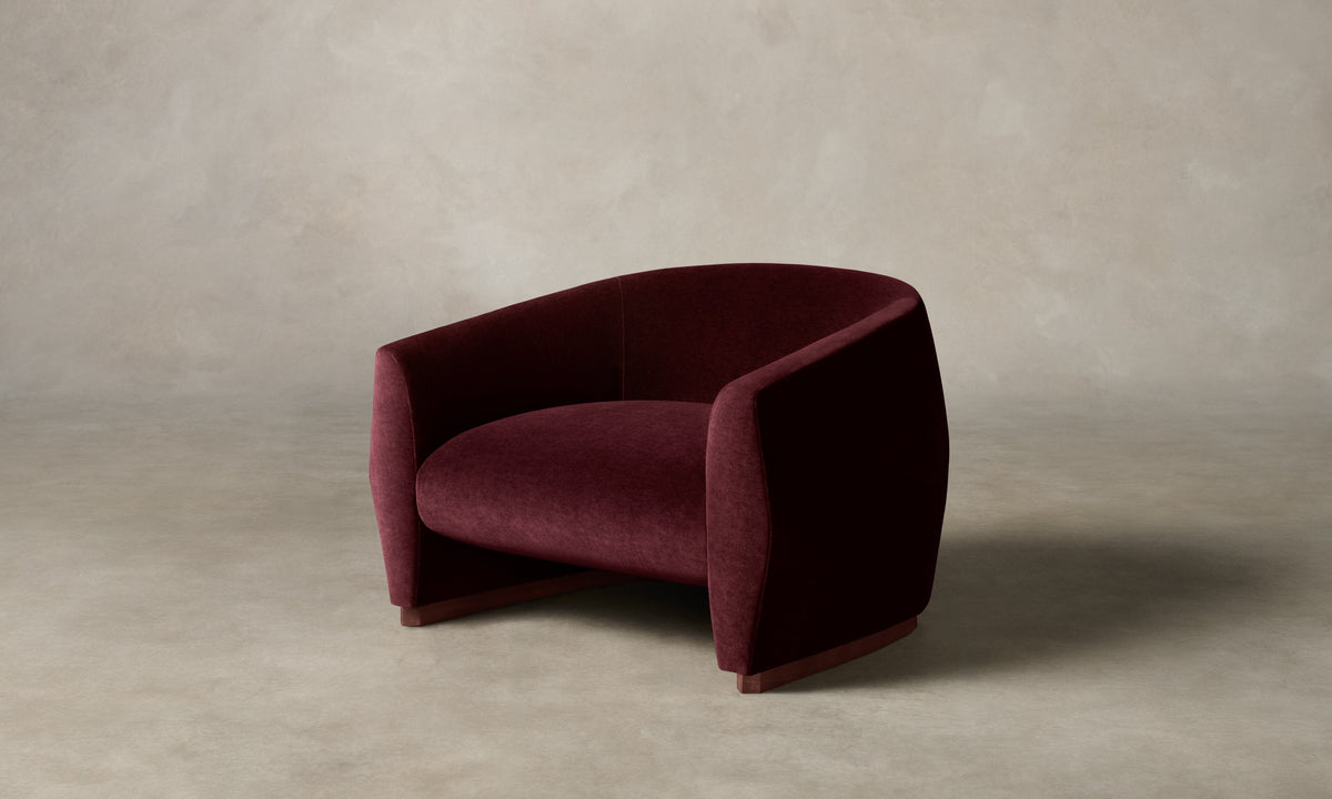 The Alpe Chair - Mohair Crimson