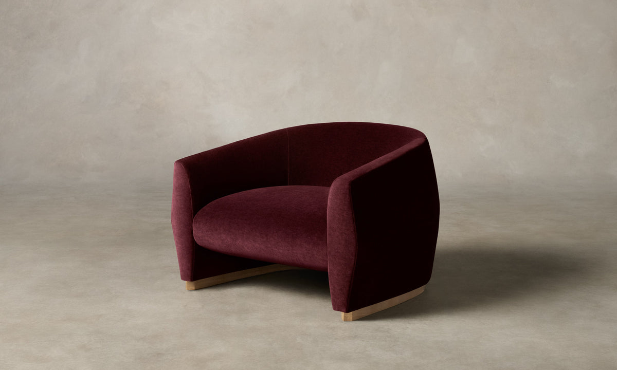 The Alpe Chair - Mohair Crimson