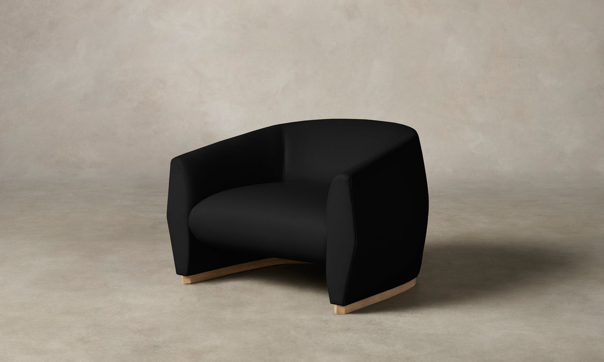 The Alpe Chair - Pebbled Leather Ink