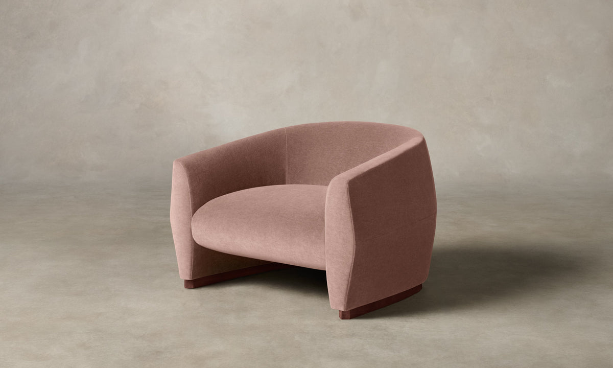 The Alpe Chair - Performance Velvet Dusty Rose
