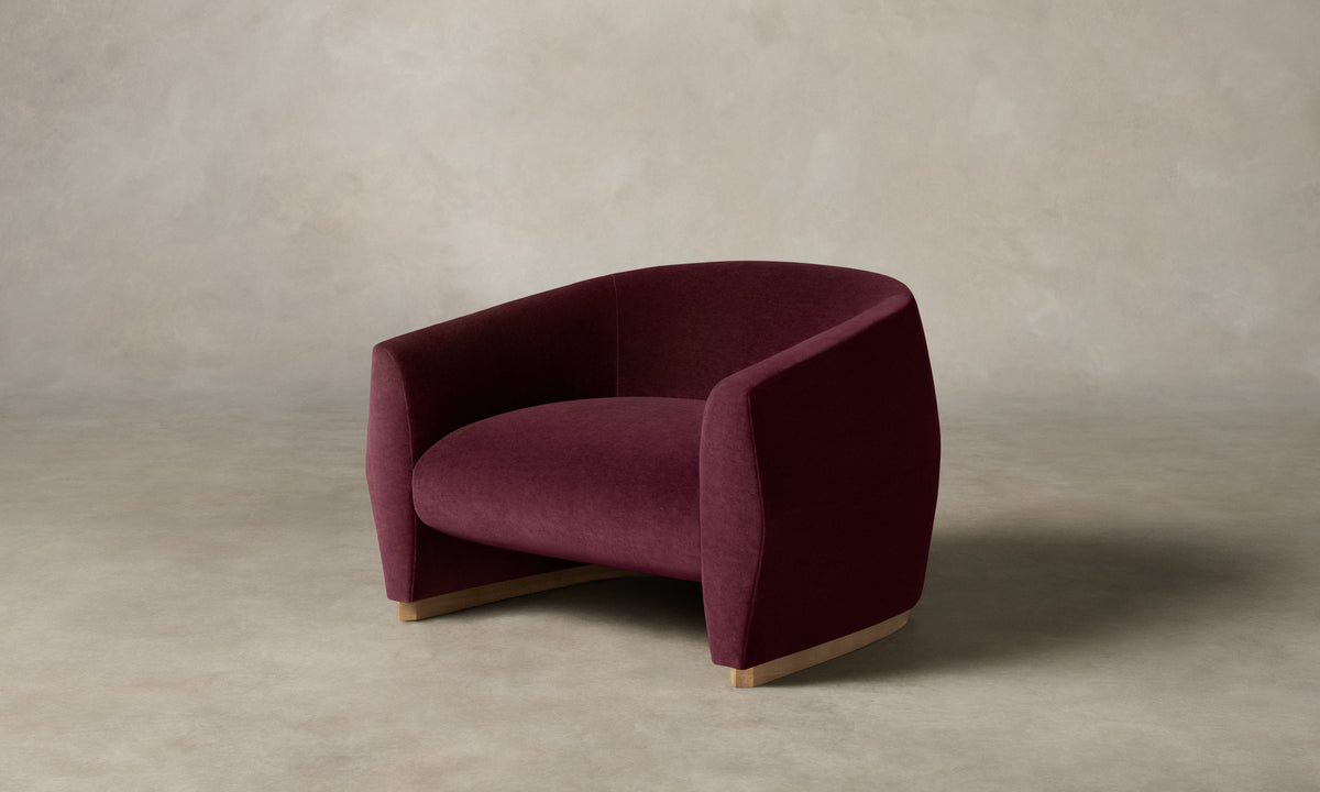The Alpe Chair - Performance Velvet Merlot