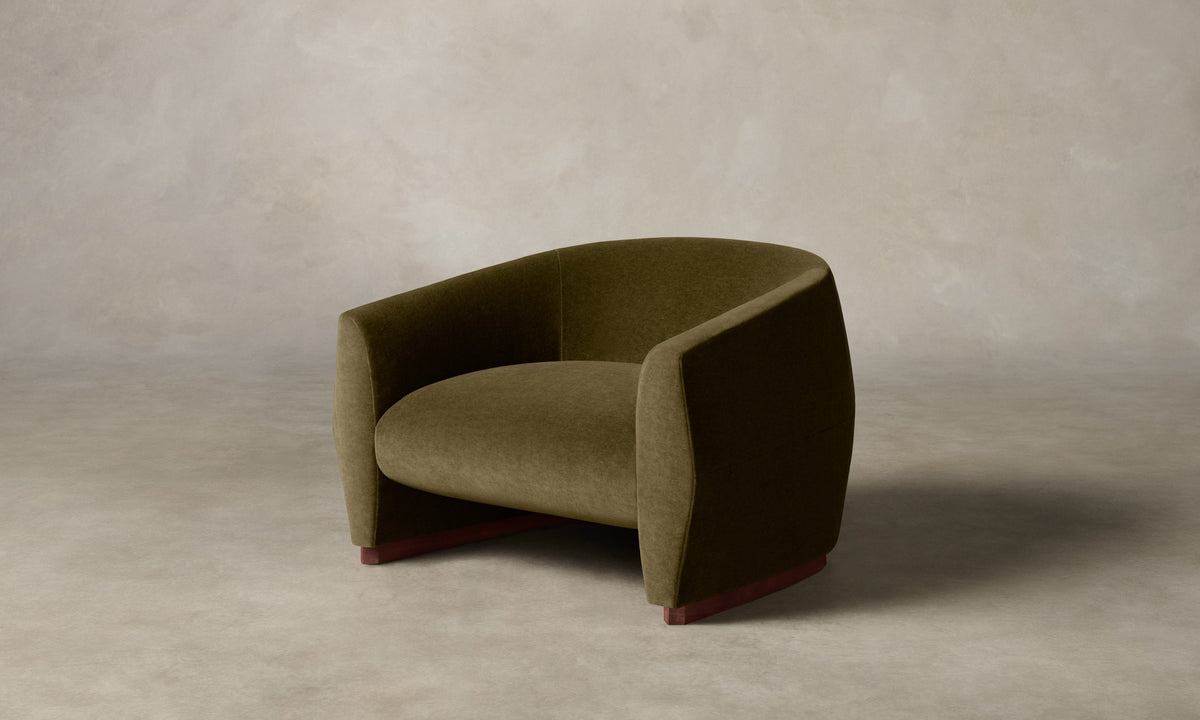 The Alpe Chair - Performance Velvet Olive