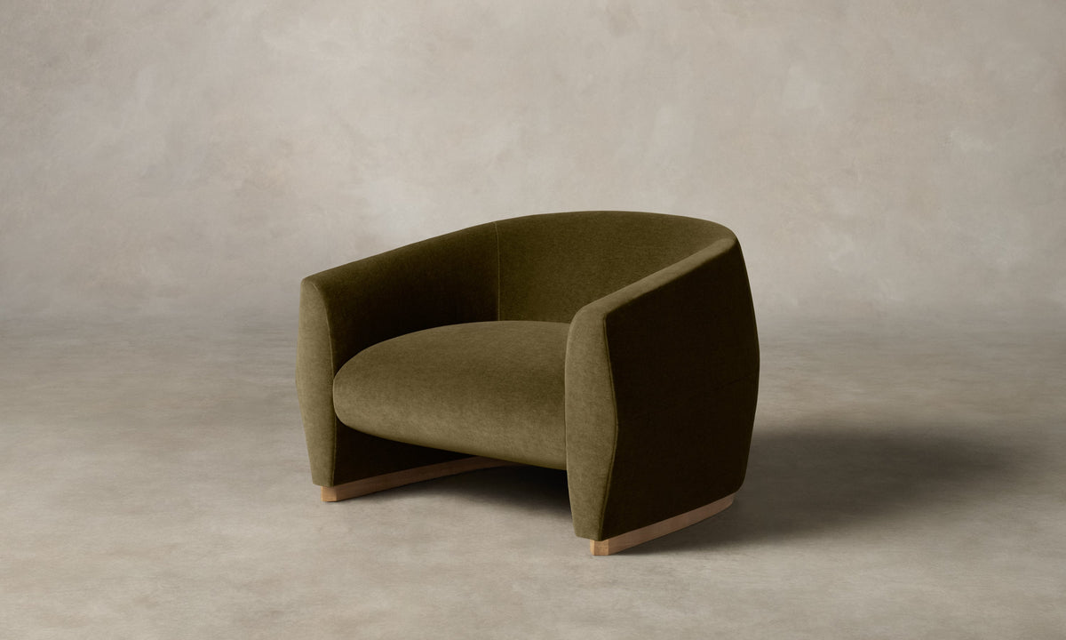 The Alpe Chair - Performance Velvet Olive