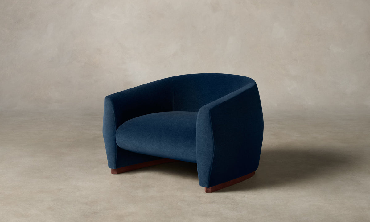 The Alpe Chair - Performance Velvet Sapphire