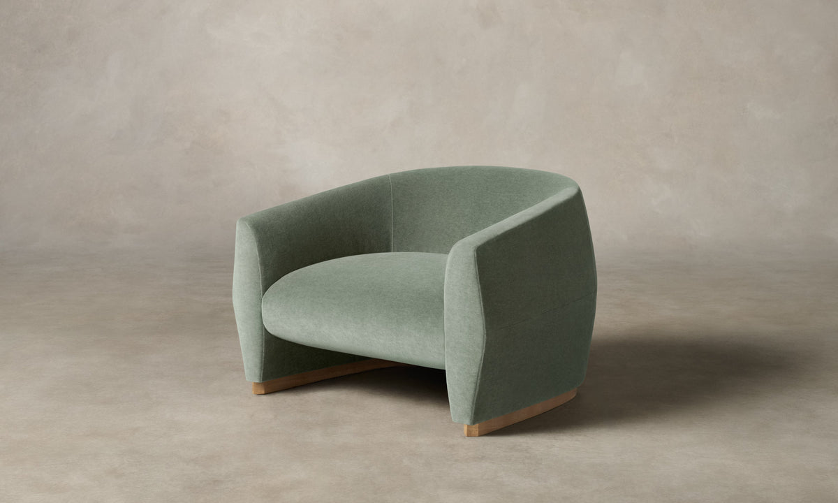 The Alpe Chair - Performance Velvet Seafoam