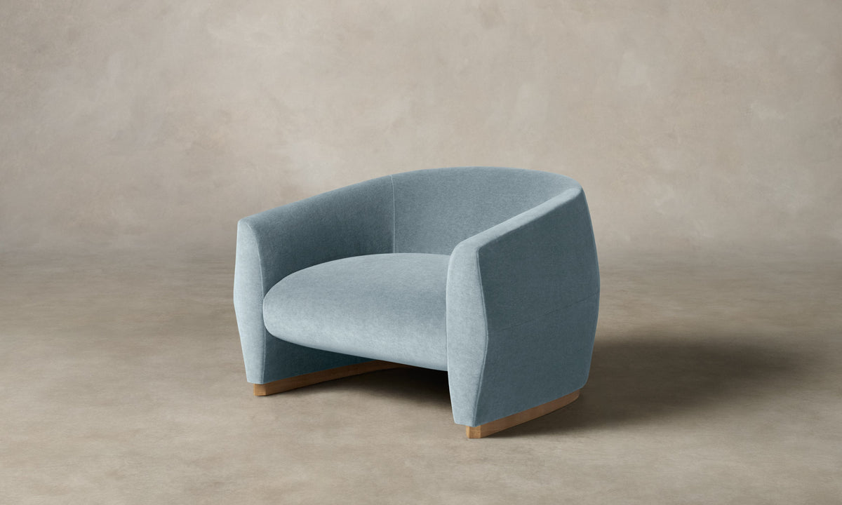 The Alpe Chair - Performance Velvet Sky