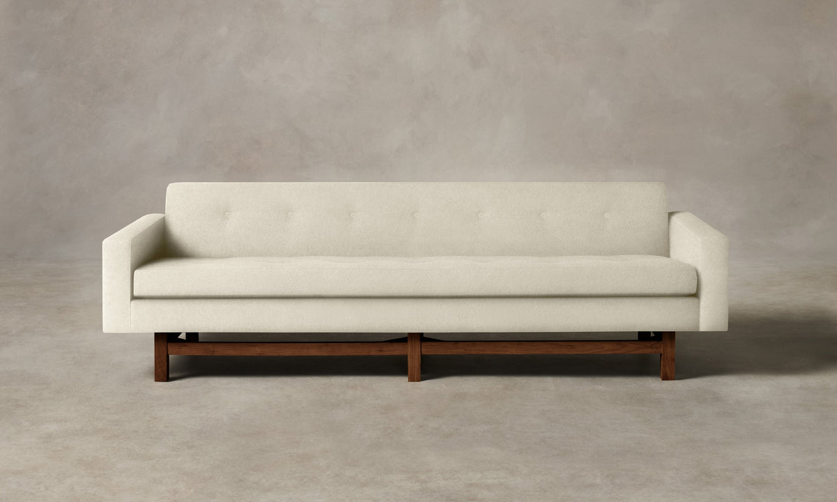 The Anders Sofa - Marled Alpaca Velvet Porcelain