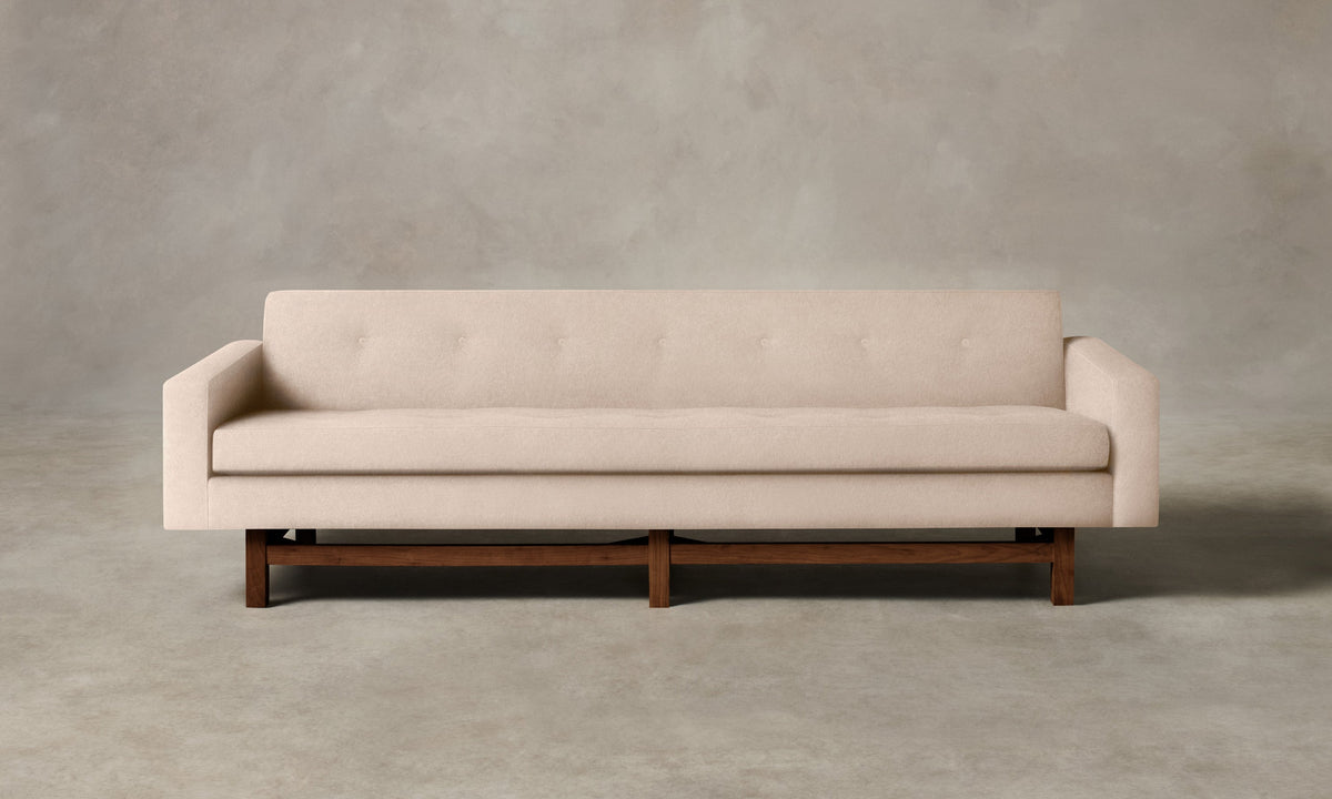 The Anders Sofa - Marled Alpaca Velvet Rosette