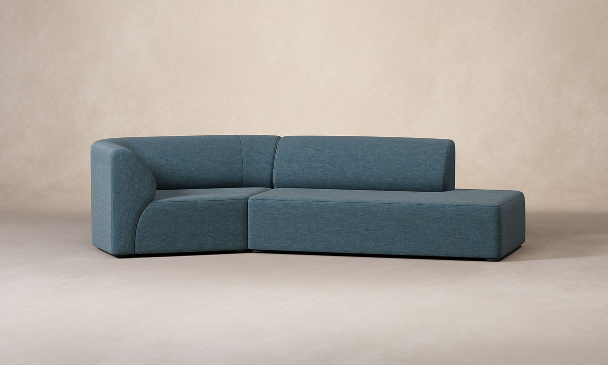 The Arcana Sectional - Mohair Slate Blue