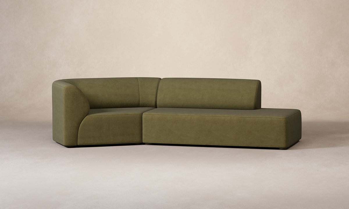 The Arcana Sectional - Nubuck Leather Artichoke