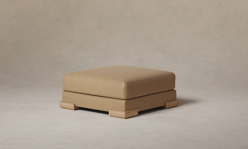 The Blair Ottoman - Costa Leather Ridge