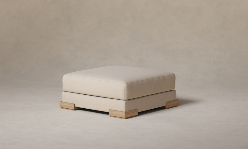 The Blair Ottoman - Heritage Belgian Linen Alder