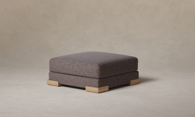 The Blair Ottoman - Heritage Belgian Linen Carob