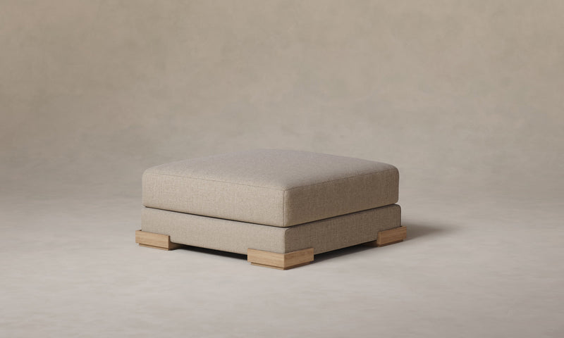 The Blair Ottoman - Heritage Belgian Linen Husk