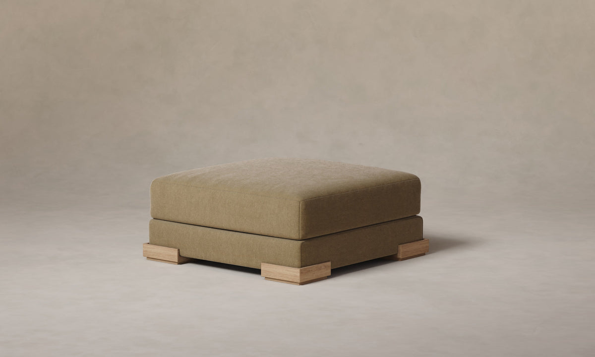 The Blair Ottoman - Mohair Almond