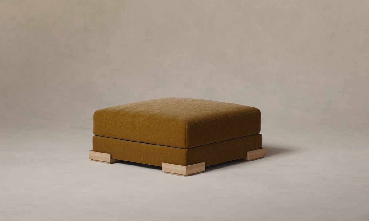 The Blair Ottoman - Mohair Brown Sugar
