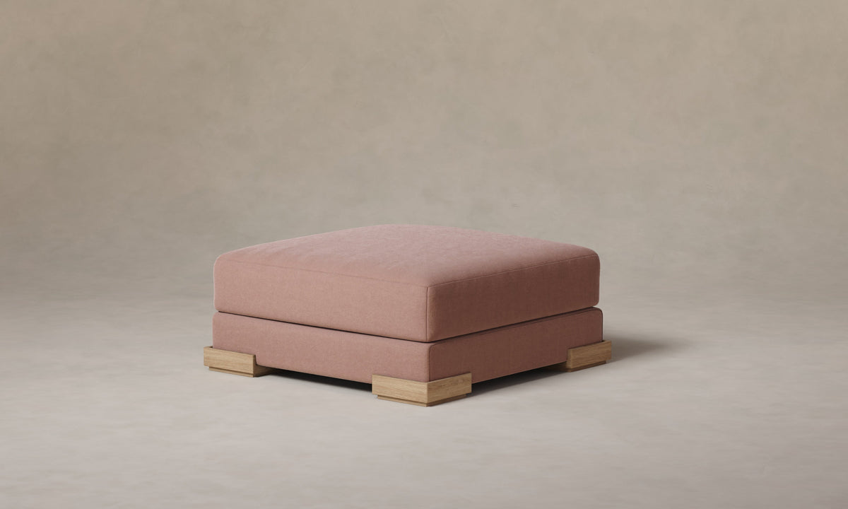 The Blair Ottoman - Mohair Peony