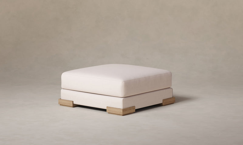 The Blair Ottoman - Nubuck Leather Sail