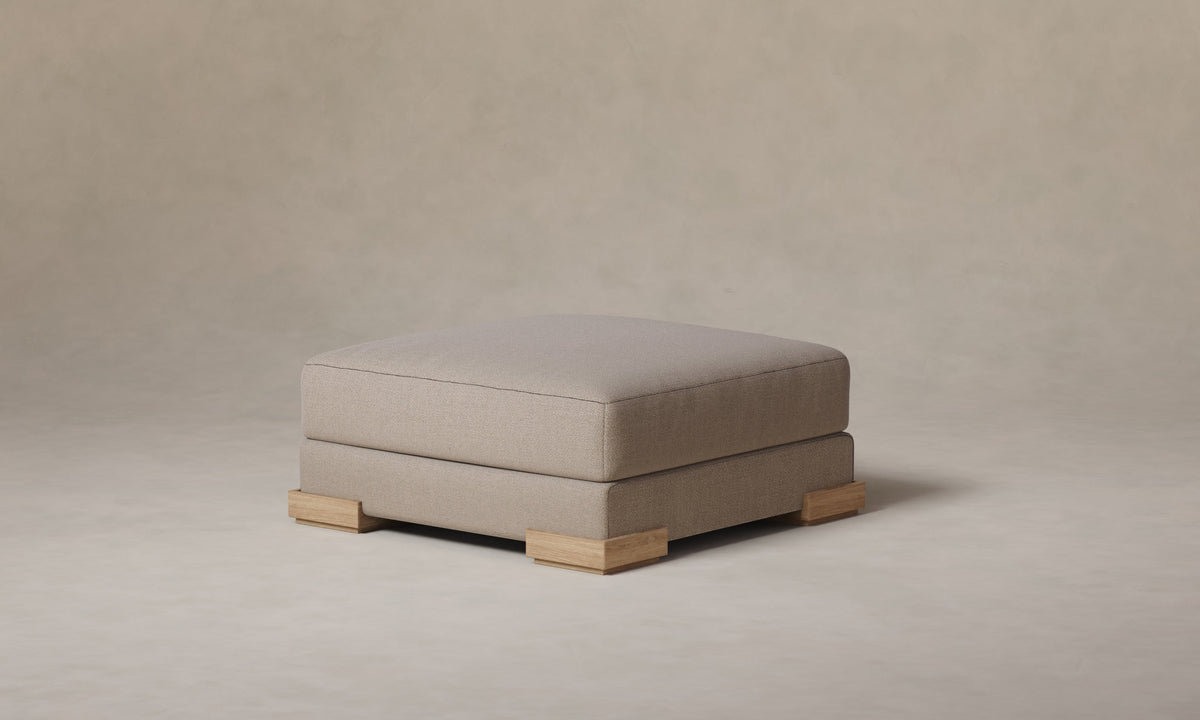 The Blair Ottoman - Performance Textural Weave Earthen