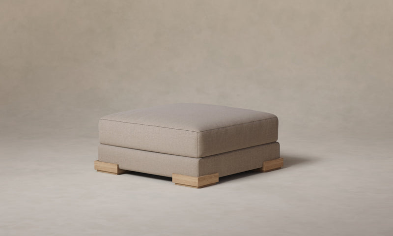 The Blair Ottoman - Performance Textural Weave Earthen