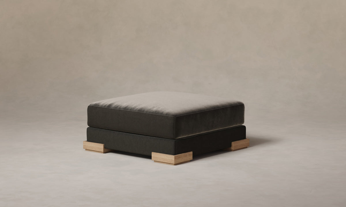 The Blair Ottoman - Performance Velvet Slate