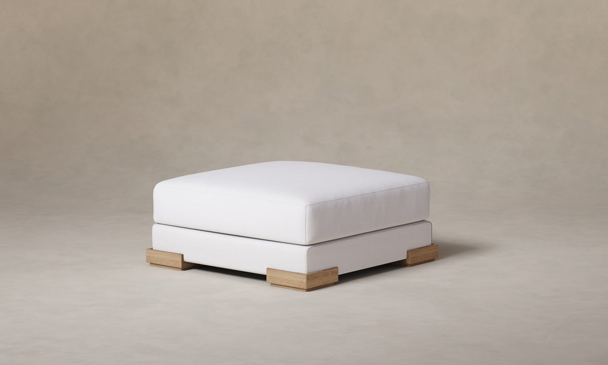 The Blair Ottoman - Performance Woven Chenille Lace