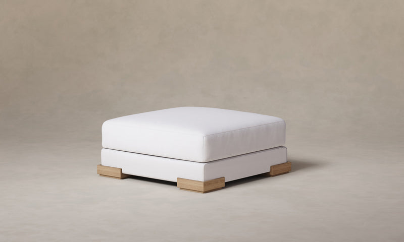 The Blair Ottoman - Performance Woven Chenille Lace