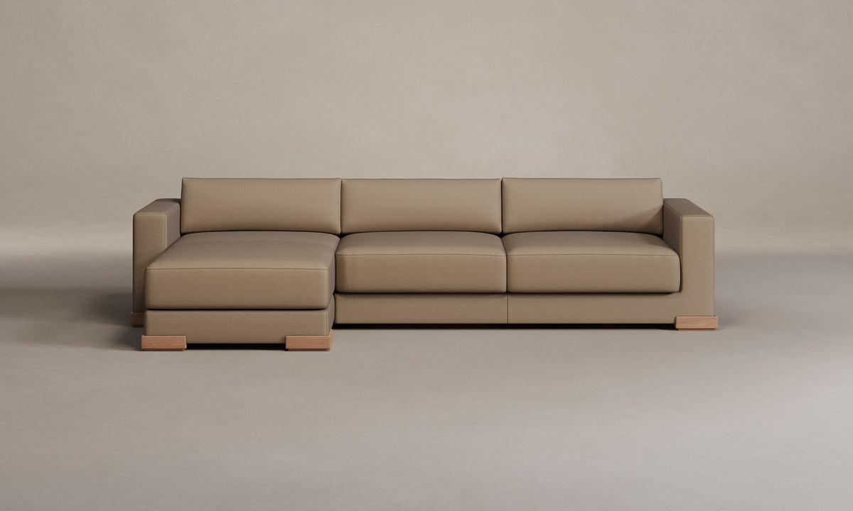 The Blair Sectional - Nubuck Leather Rye