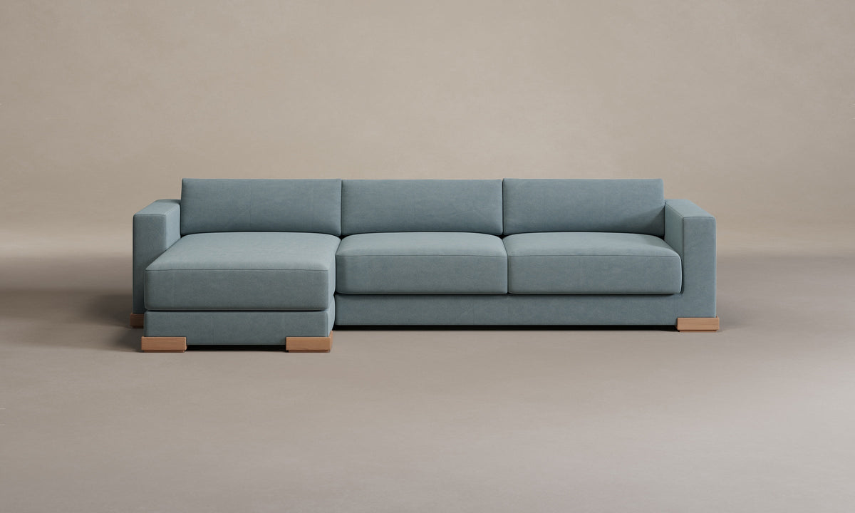 The Blair Sectional - Performance Velvet Sky