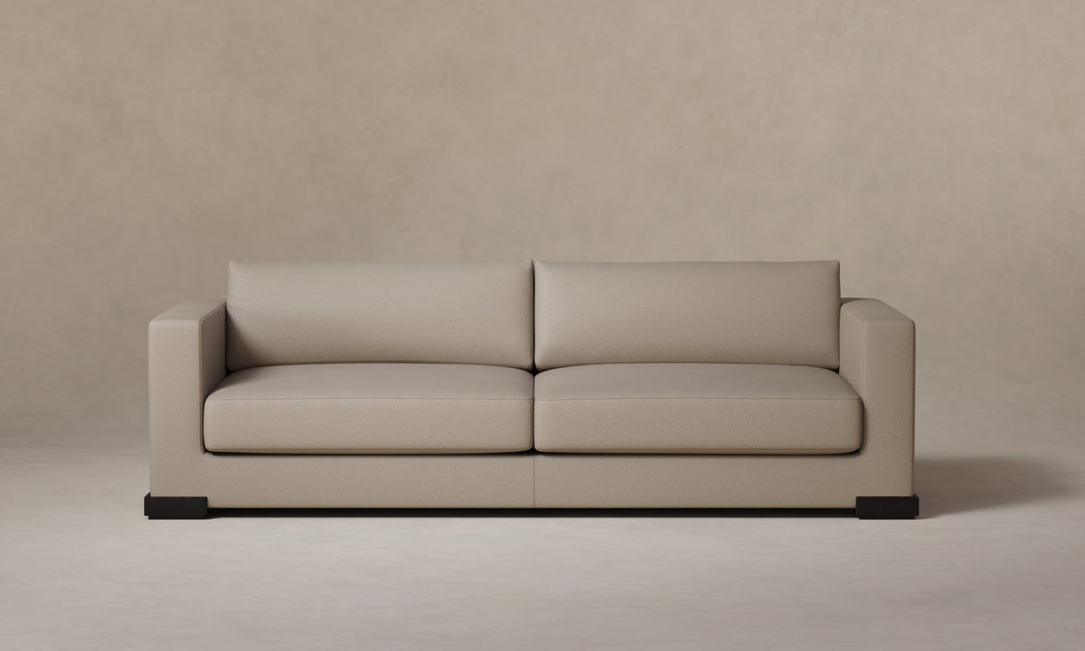 The Blair Sofa - Pebbled Leather Stone
