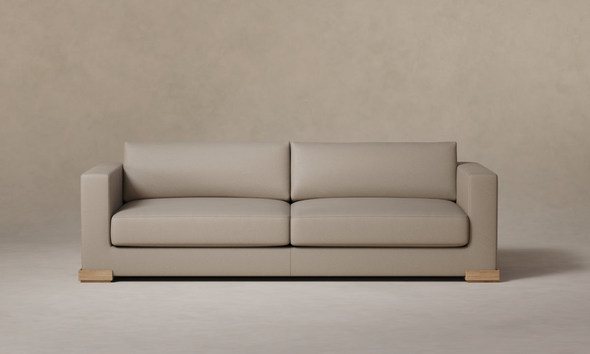 The Blair Sofa - Pebbled Leather Stone