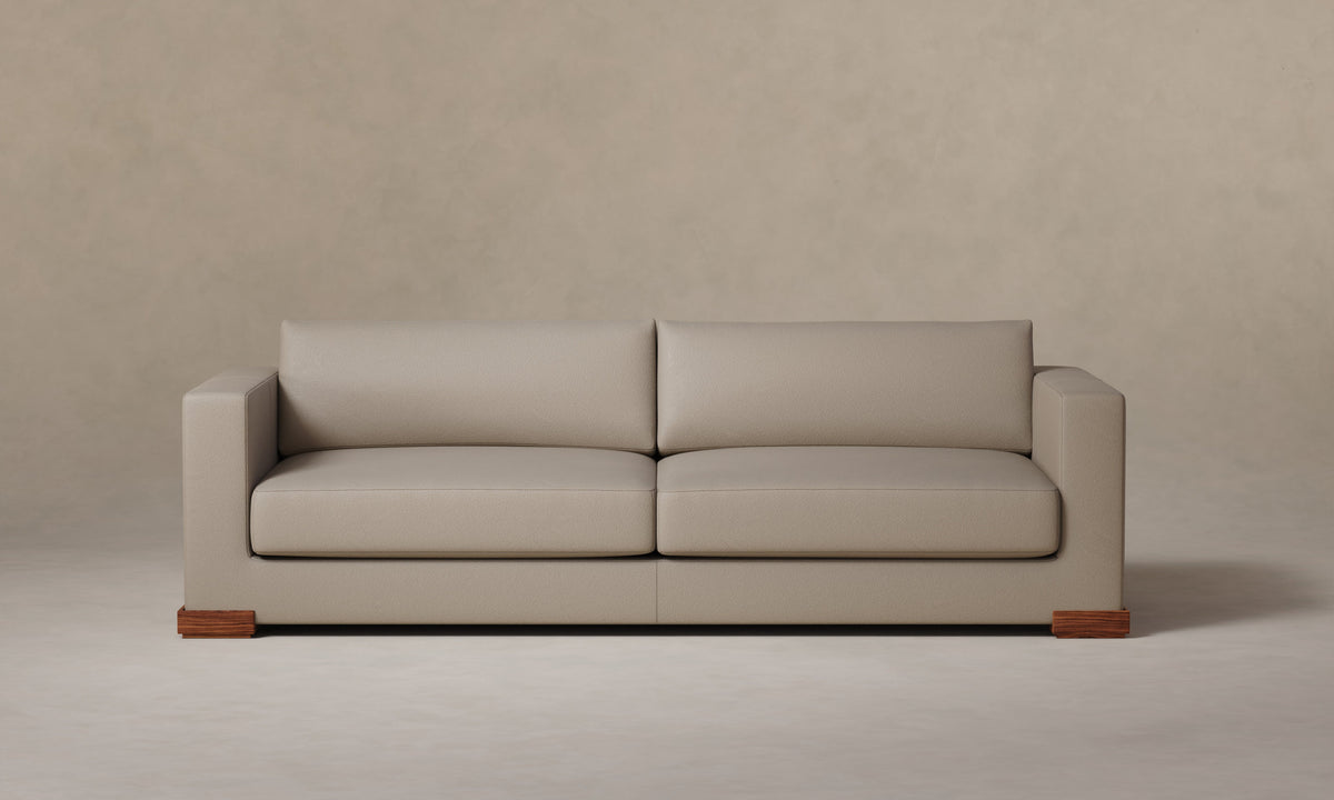 The Blair Sofa - Pebbled Leather Stone