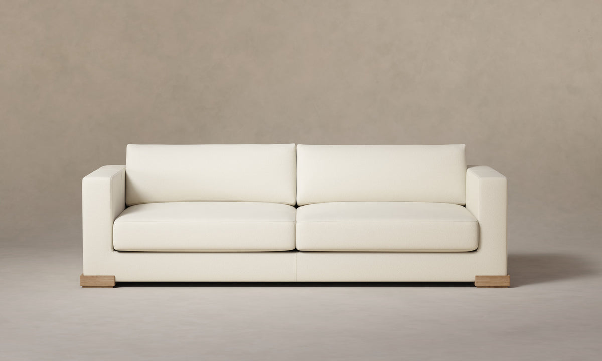 The Blair Sofa - Pebbled Leather Swan