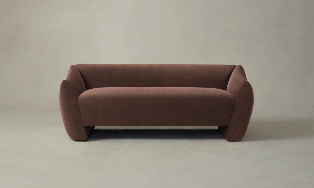The Bond Settee - Marled Alpaca Velvet Molasses
