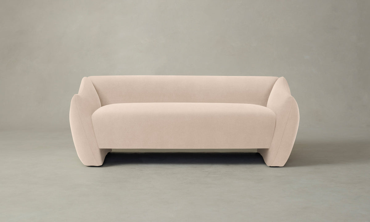 The Bond Settee - Marled Alpaca Velvet Rosette