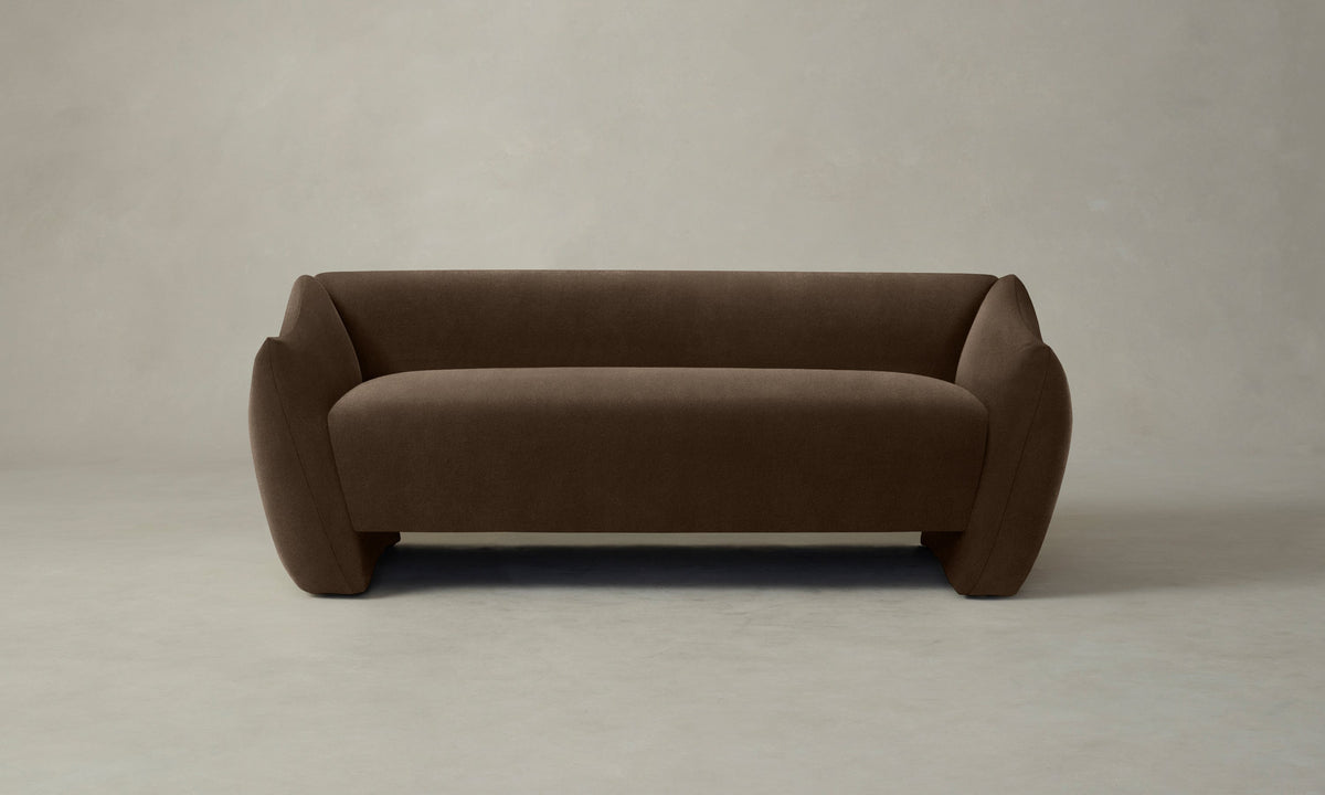 The Bond Settee - Performance Velvet Bark