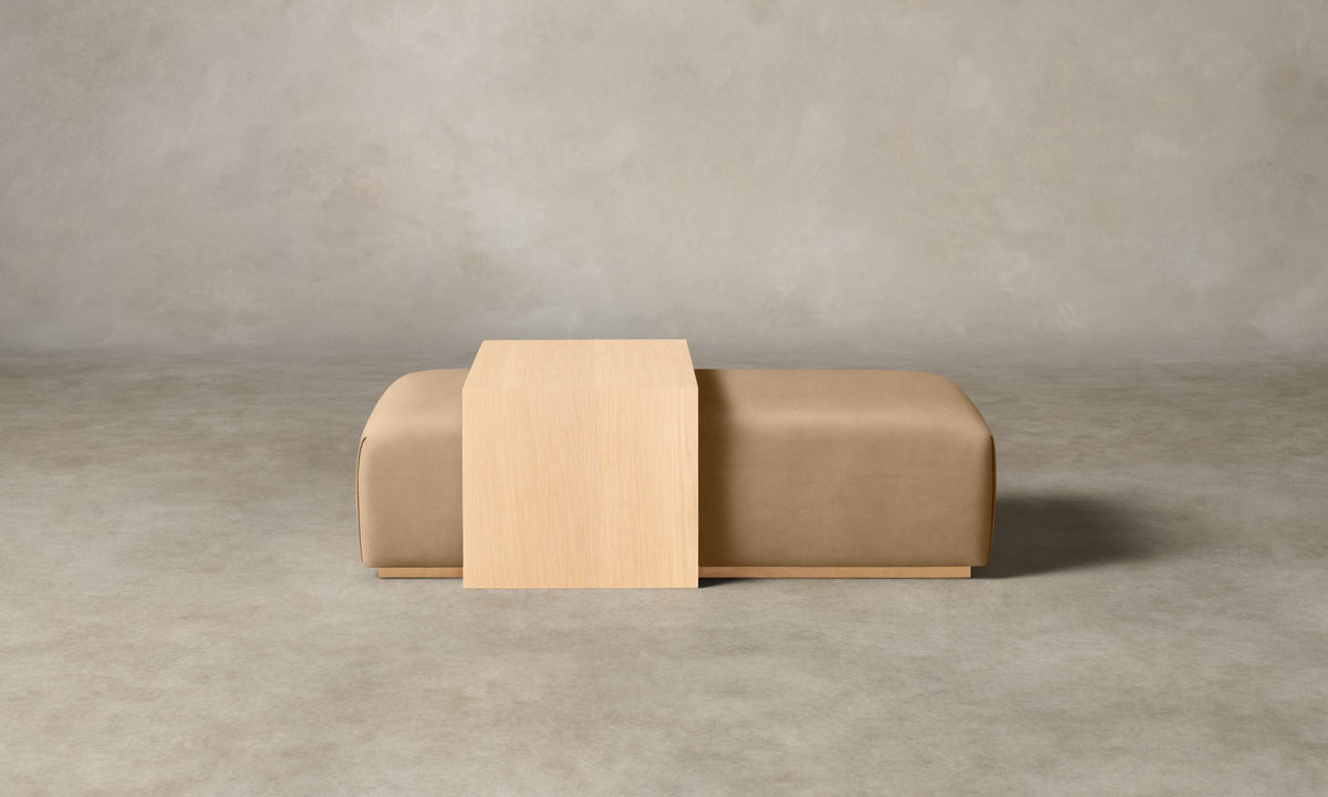 The Bowery Ottoman - Costa Leather Ridge