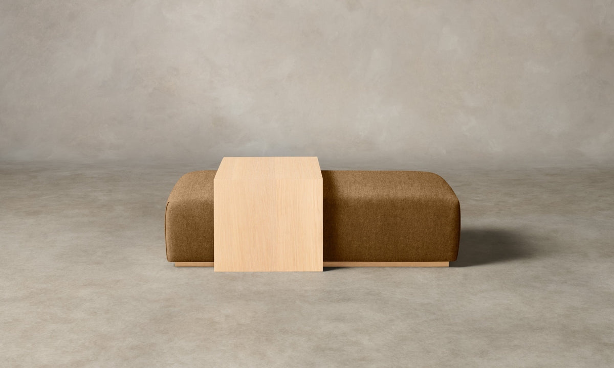 The Bowery Ottoman - Mohair Brown Sugar