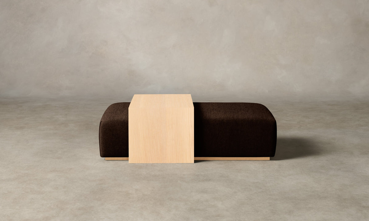 The Bowery Ottoman - Mohair Chocolate