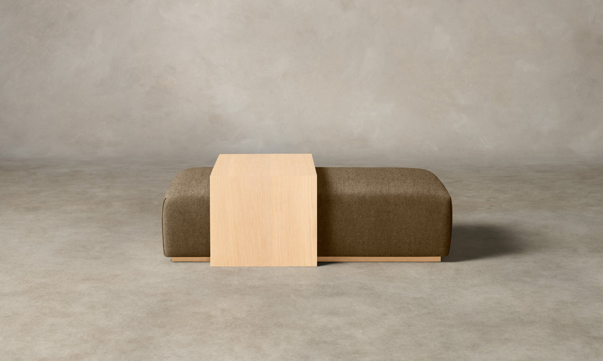 The Bowery Ottoman - Mohair Mink