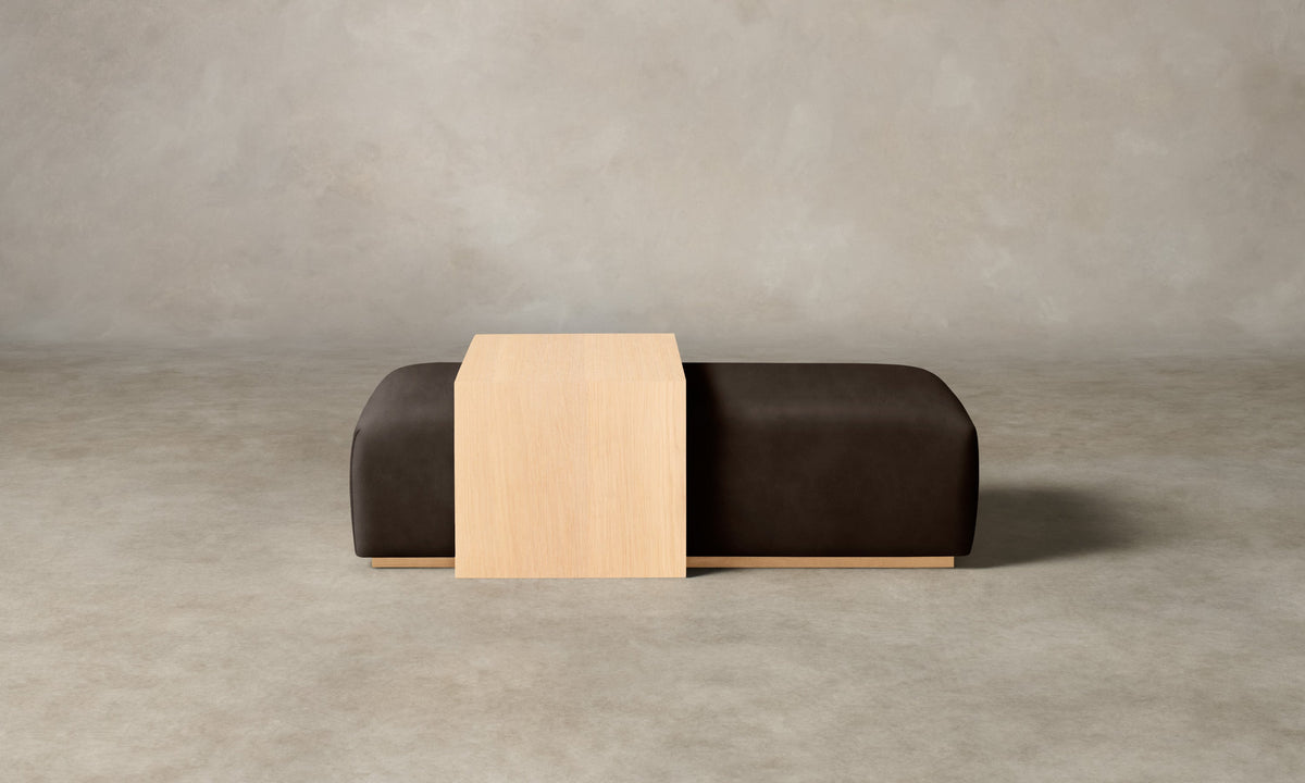 The Bowery Ottoman - Nubuck Leather Espresso
