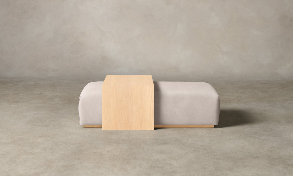 The Bowery Ottoman - Nubuck Leather Sail